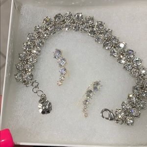 Earrings and Bracelet with Rhinestones (jewelry)